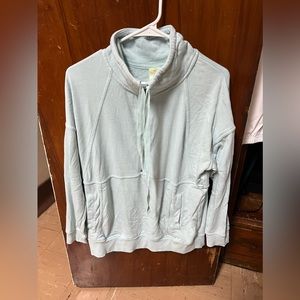 Tangerine Crewneck Half-zip